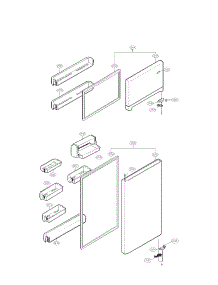 Door Parts parts for Kenmore Refrigerator 795.79376902 (79579376902, 795 79376902) from AppliancePartsPros.com