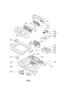 Top Cover Parts parts for Kenmore Washer 796.31552610 (79631552610, 796 31552610) from AppliancePartsPros.com