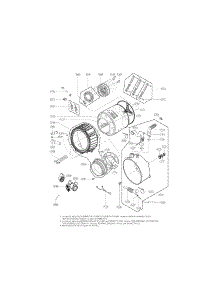Drum And Tub Assembly Parts parts for Kenmore Washer 796.40311900 (79640311900, 796 40311900) from AppliancePartsPros.com