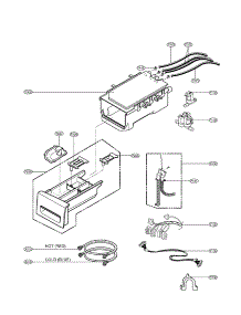 Dispenser Assembly Parts parts for Kenmore Washer 796.40512900 (79640512900, 796 40512900) from AppliancePartsPros.com