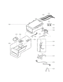 Dispenser Assembly Parts parts for Kenmore Washer 796.41073310 (79641073310, 796 41073310) from AppliancePartsPros.com
