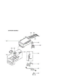 Dispenser parts for Kenmore Washer 796.41262612 (79641262612, 796 41262612) from AppliancePartsPros.com