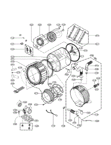 Drum And Tub Assembly Parts parts for Kenmore Washer 796.41538110 (79641538110, 796 41538110) from AppliancePartsPros.com