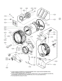 Tub Parts parts for Kenmore Washer 796.41782810 (79641782810, 796 41782810) from AppliancePartsPros.com