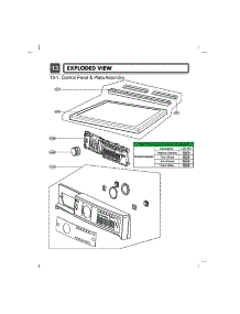 Control Panel / Plate Assy parts for Kenmore Elite Dryer 79681728000 from AppliancePartsPros.com