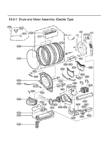 Drum & Motor Assy : Electric parts for Kenmore Elite Dryer 79681782710 from AppliancePartsPros.com