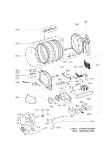Drum And Motor Assembly Parts parts for Kenmore Dryer 796.91538210 (79691538210, 796 91538210) from AppliancePartsPros.com