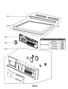 Control Panel And Plate Assembly Parts parts for Kenmore Dryer 796.91722010 (79691722010, 796 91722010) from AppliancePartsPros.com