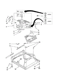 Machine Base Parts parts for Kenmore Washer 7MDKL1401WQ0 from AppliancePartsPros.com