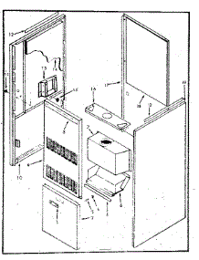 Cabinet parts for Kenmore Furnace 867.762650 (867762650, 867 762650) from AppliancePartsPros.com