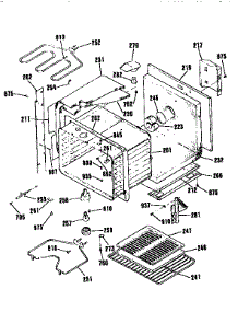 Upper Body Section parts for Kenmore Wall Oven 911.41165690 (91141165690, 911 41165690) from AppliancePartsPros.com