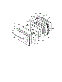 Door parts for Kenmore Wall Oven 911.41185993 (91141185993, 911 41185993) from AppliancePartsPros.com