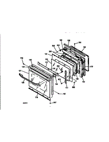 Door Section parts for Kenmore Wall Oven 911.41475791 (91141475791, 911 41475791) from AppliancePartsPros.com