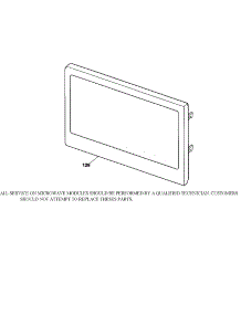 Microwave Door parts for Kenmore Wall Oven 911.41489995 (91141489995, 911 41489995) from AppliancePartsPros.com