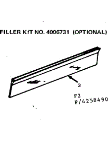Filler Kit No 4006731 parts for Kenmore Wall Oven 911.4258490 (9114258490, 911 4258490) from AppliancePartsPros.com