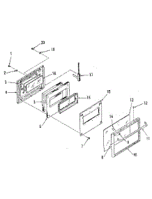 Lower Oven Door Section parts for Kenmore Wall Oven 911.4298490 (9114298490, 911 4298490) from AppliancePartsPros.com