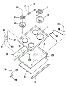Main Top Section parts for Kenmore Range 911.4538814 (9114538814, 911 4538814) from AppliancePartsPros.com