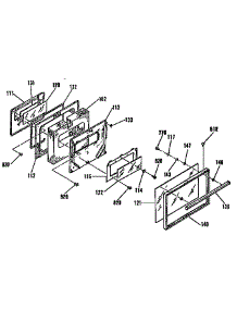Door Section parts for Kenmore Range 911.4553590 (9114553590, 911 4553590) from AppliancePartsPros.com