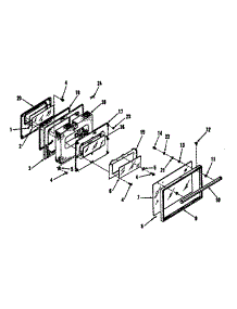 Oven Door Section parts for Kenmore Range 911.4558810 (9114558810, 911 4558810) from AppliancePartsPros.com