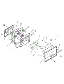 Oven Door Section parts for Kenmore Range 911.4558819 (9114558819, 911 4558819) from AppliancePartsPros.com