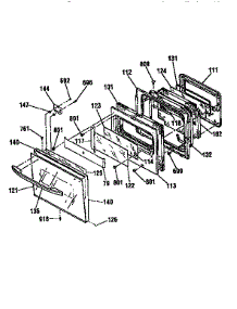 Door parts for Kenmore Wall Oven 911.47069791 (91147069791, 911 47069791) from AppliancePartsPros.com