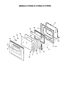 Door - 911.47792202 / 4202 / 9202 parts for Kenmore Wall Oven 911.47792202 (91147792202, 911 47792202) from AppliancePartsPros.com