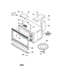 Microwave Enclosures parts for Kenmore Wall Oven 911.47799201 (91147799201, 911 47799201) from AppliancePartsPros.com
