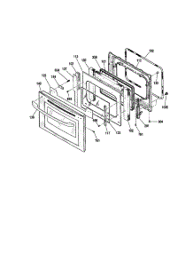 Door - 911.47813200 parts for Kenmore Wall Oven 911.47812200 (91147812200, 911 47812200) from AppliancePartsPros.com