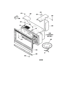 Microwave Enclosure parts for Kenmore Wall Oven 911.47814200 (91147814200, 911 47814200) from AppliancePartsPros.com