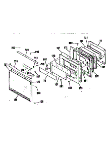 Door Section parts for Kenmore Wall Oven 911.4803992 (9114803992, 911 4803992) from AppliancePartsPros.com