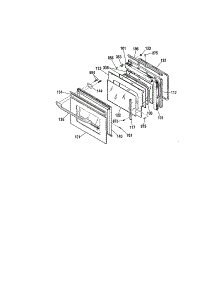 Upper Door parts for Kenmore Wall Oven 911.48385992 (91148385992, 911 48385992) from AppliancePartsPros.com