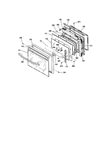 Door parts for Kenmore Wall Oven 911.48489890 (91148489890, 911 48489890) from AppliancePartsPros.com