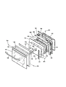 Door parts for Kenmore Wall Oven 911.49012990 (91149012990, 911 49012990) from AppliancePartsPros.com