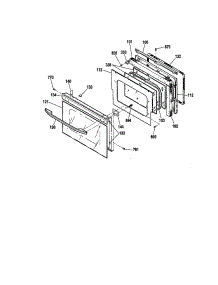 Door - 91149022100 / 24100 / 29100 parts for Kenmore Wall Oven 911.49024100 (91149024100, 911 49024100) from AppliancePartsPros.com