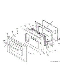 Door parts for Kenmore Wall Oven 911.49043201 (91149043201, 911 49043201) from AppliancePartsPros.com