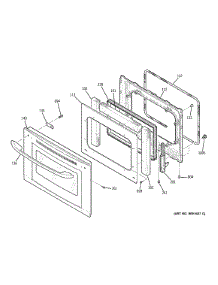 Door parts for Kenmore Wall Oven 911.49053202 (91149053202, 911 49053202) from AppliancePartsPros.com