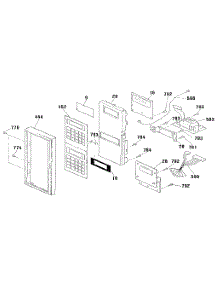 Microwave Control Panel Section parts for Kenmore Wall Oven 911.4942590 (9114942590, 911 4942590) from AppliancePartsPros.com