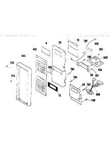Microwave Control Panel Section parts for Kenmore Wall Oven 911.4942591 (9114942591, 911 4942591) from AppliancePartsPros.com