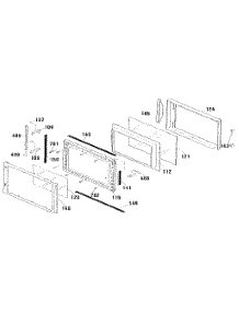 Microwave Door Section parts for Kenmore Wall Oven 911.4942990 (9114942990, 911 4942990) from AppliancePartsPros.com