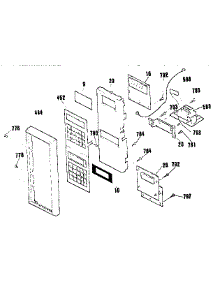 Microwave Control Panel Section parts for Kenmore Wall Oven 911.4942992 (9114942992, 911 4942992) from AppliancePartsPros.com