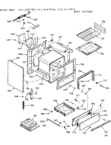Body Section parts for Kenmore Range 911.6157810 (9116157810, 911 6157810) from AppliancePartsPros.com