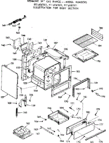 Body Section parts for Kenmore Range 911.6187811 (9116187811, 911 6187811) from AppliancePartsPros.com