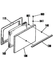 Door parts for Kenmore Range 911.6204190 (9116204190, 911 6204190) from AppliancePartsPros.com