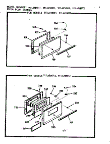Oven Door Section parts for Kenmore Range 911.6228011 (9116228011, 911 6228011) from AppliancePartsPros.com