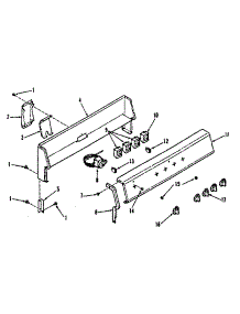 Backguard Section For Model No. 911.6228710 parts for Kenmore Range 911.6298710 (9116298710, 911 6298710) from AppliancePartsPros.com
