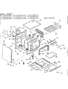 Body Section parts for Kenmore Range 911.6327640 (9116327640, 911 6327640) from AppliancePartsPros.com