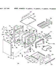 Body Section parts for Kenmore Range 911.6357611 (9116357611, 911 6357611) from AppliancePartsPros.com