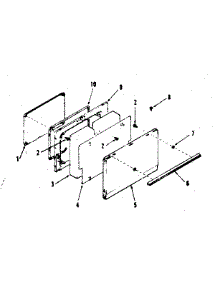 Oven Door Section parts for Kenmore Range 911.6408610 (9116408610, 911 6408610) from AppliancePartsPros.com