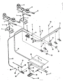 Burner Section parts for Kenmore Range 911.7158510 (9117158510, 911 7158510) from AppliancePartsPros.com