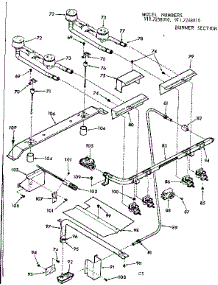 Burner Section parts for Kenmore Range 911.7258010 (9117258010, 911 7258010) from AppliancePartsPros.com